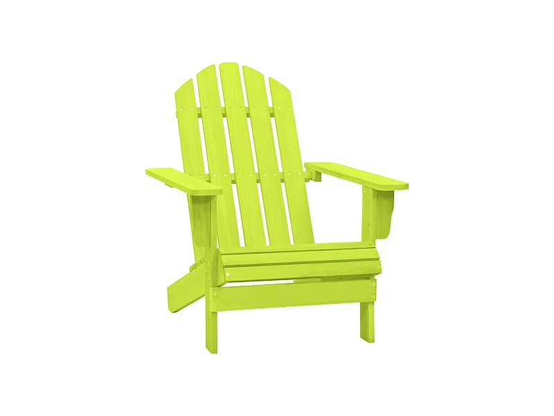 Chaise de jardin Adirondack Bois de sapin massif Vert