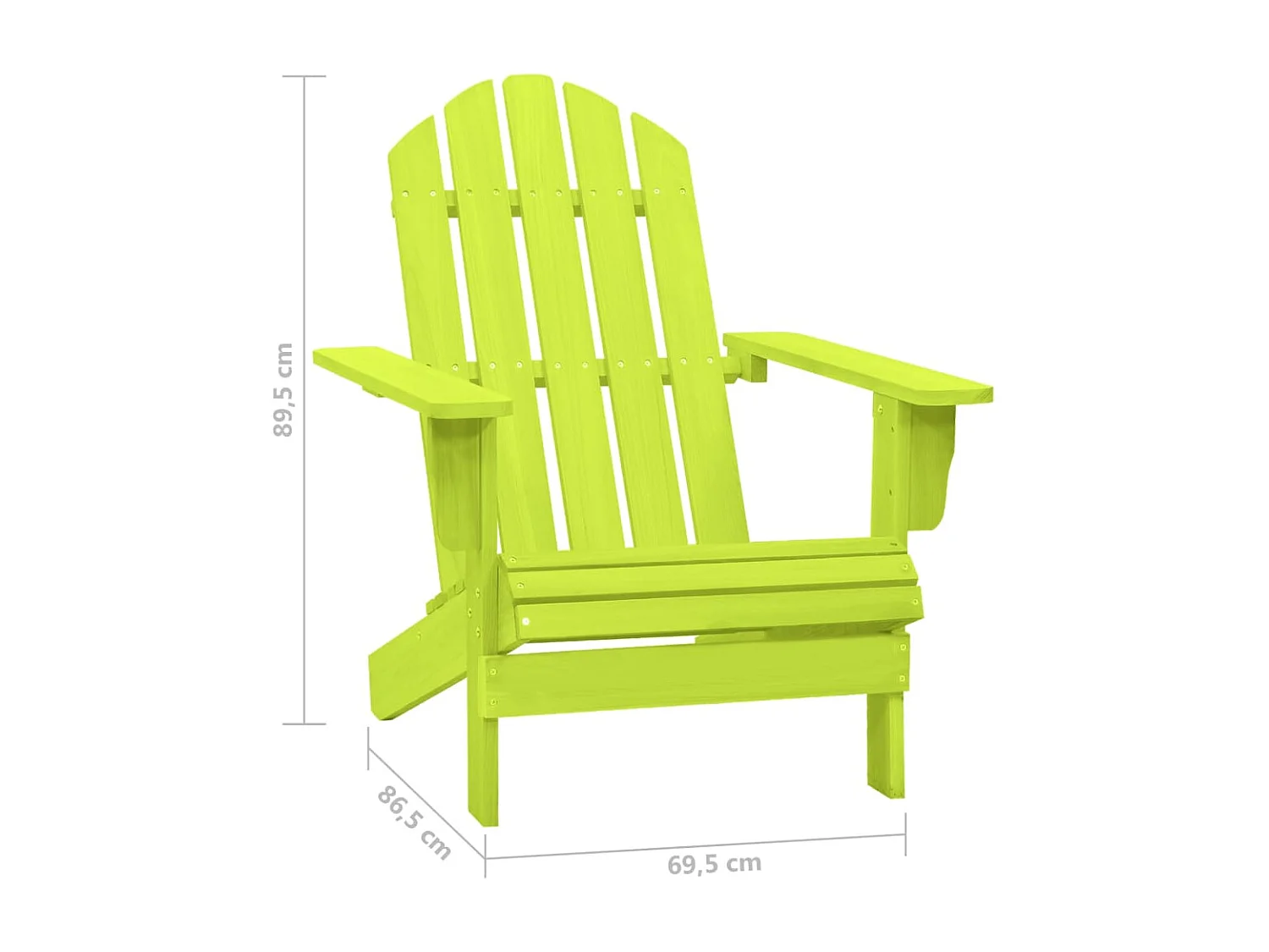 Chaise de jardin Adirondack Bois de sapin massif Vert