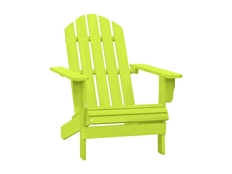 Chaise de jardin Adirondack Bois de sapin massif Vert