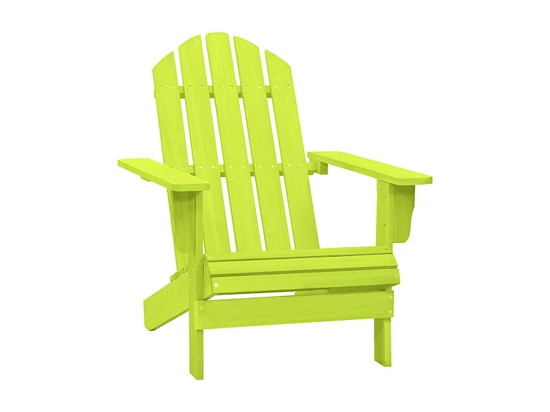 Chaise de jardin Adirondack Bois de sapin massif Vert