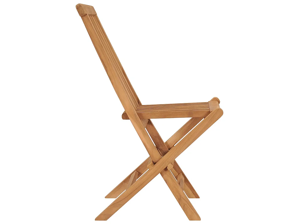 Chaises pliables de jardin 2 pcs Bois de teck solide 2