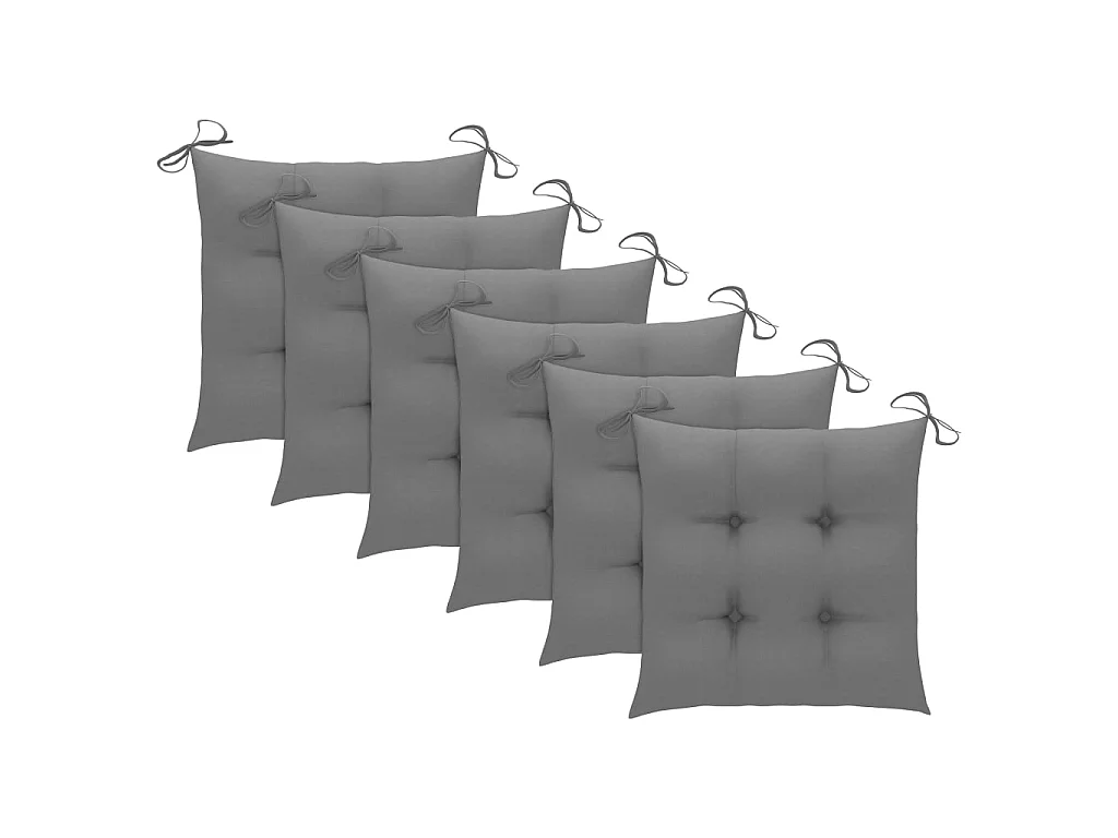 Chaises pliables de jardin 6 pcs avec coussins Bois d'acacia 95