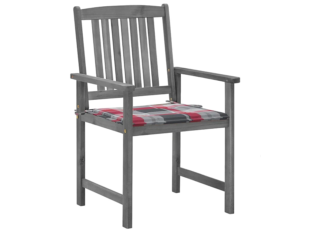 Chaises de metteur en scène avec coussins 4 pcs Gris Acacia 20