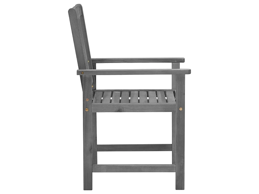 Chaises de metteur en scène avec coussins 4 pcs Gris Acacia 20
