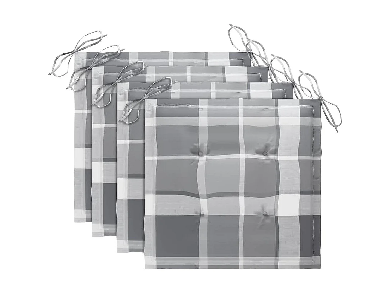 Chaises de jardin 4 pcs avec coussins Bois de teck massif 17