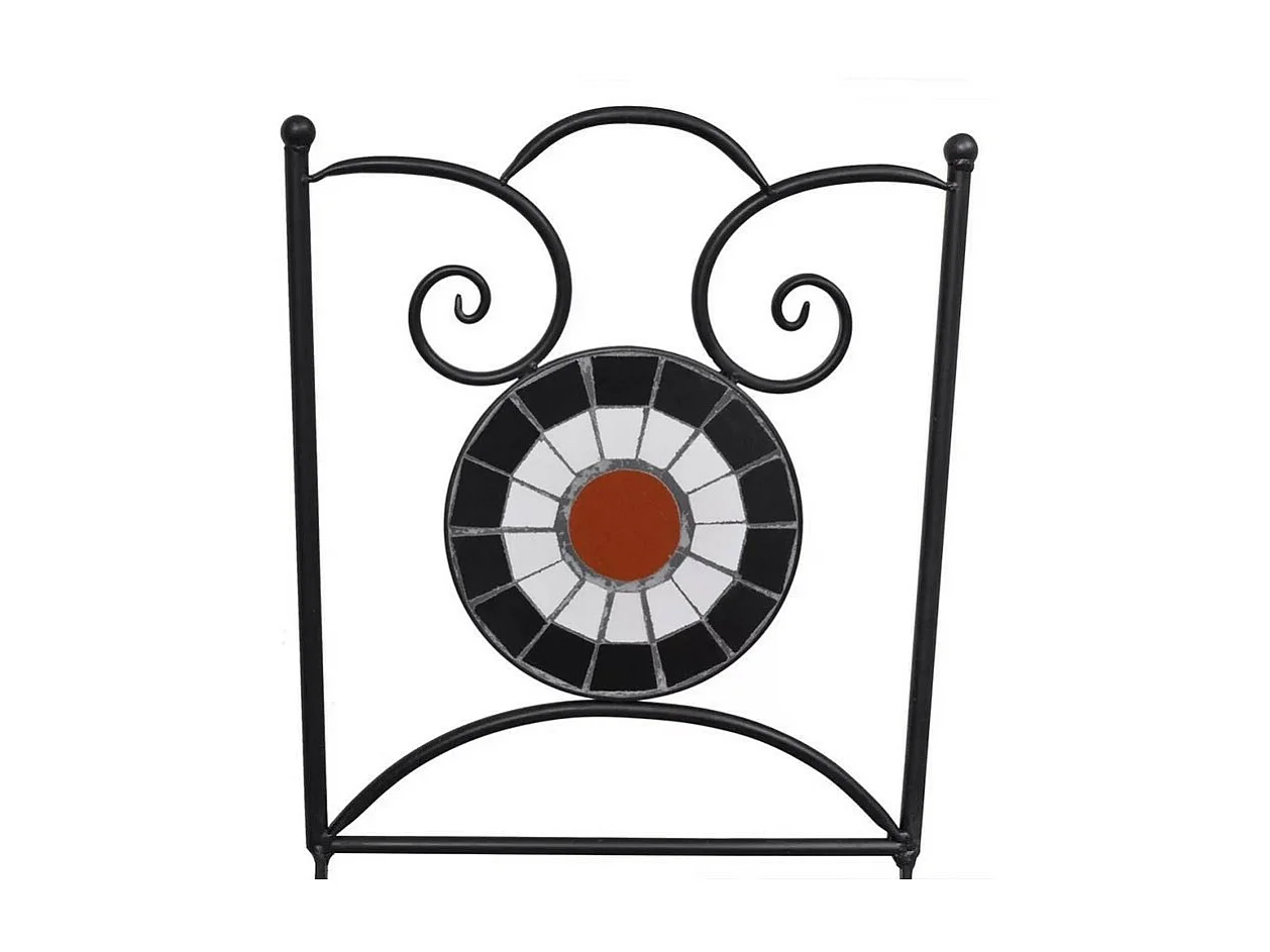 Chaise pliable métal et céramique multicolore Ivai - Lot de 2