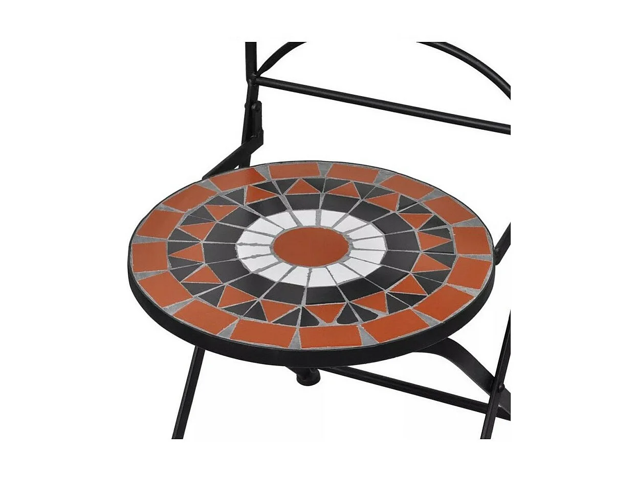 Chaise pliable métal et céramique multicolore Ivai - Lot de 2