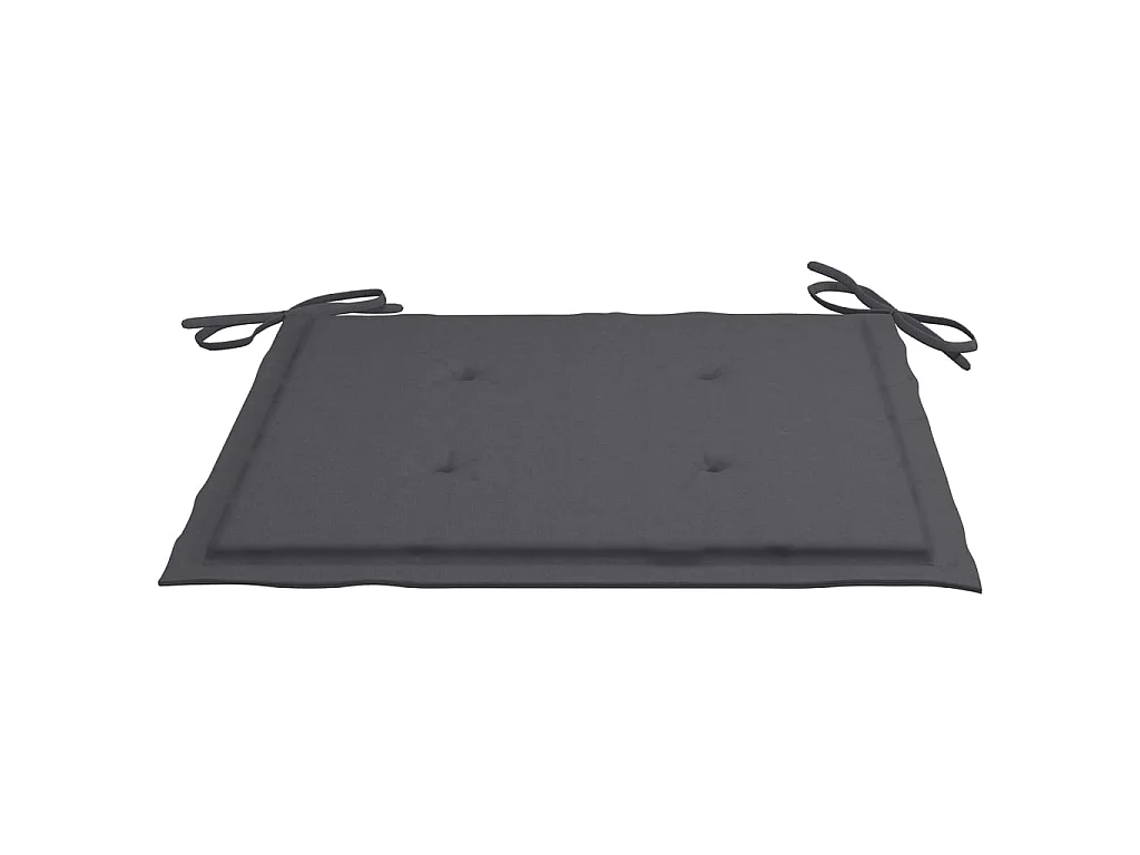 Chaises de jardin avec coussins anthracite 8 pcs Teck massif 2