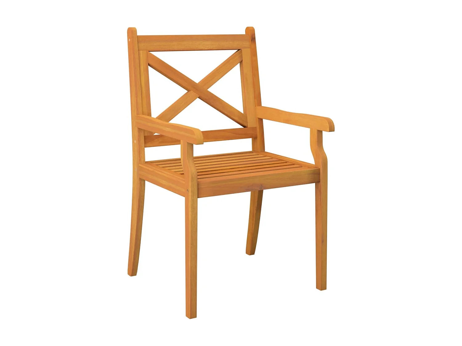 Chaises à dîner d'extérieur 4 pcs Bois d'acacia massif