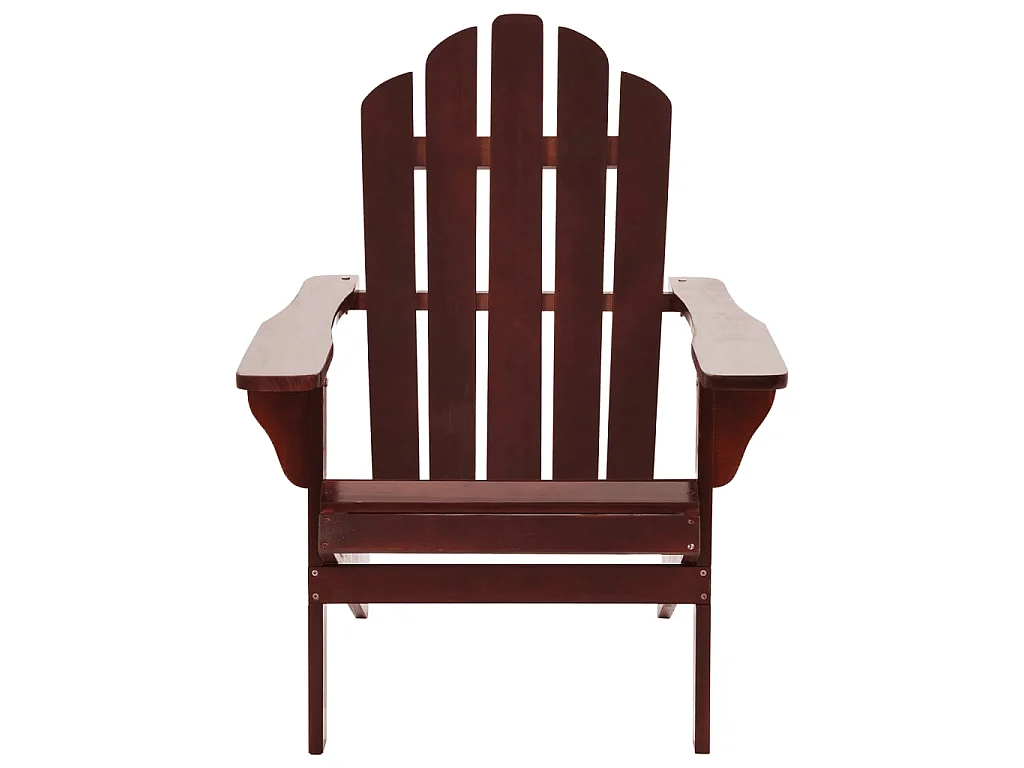 Chaise de jardin avec pouf Bois Marron