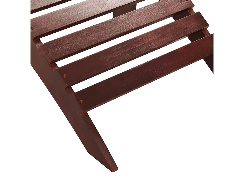 Chaise de jardin avec pouf Bois Marron