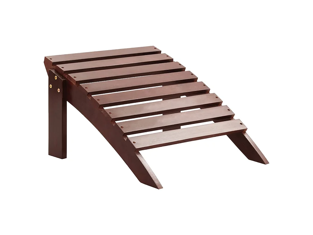 Chaise de jardin avec pouf Bois Marron