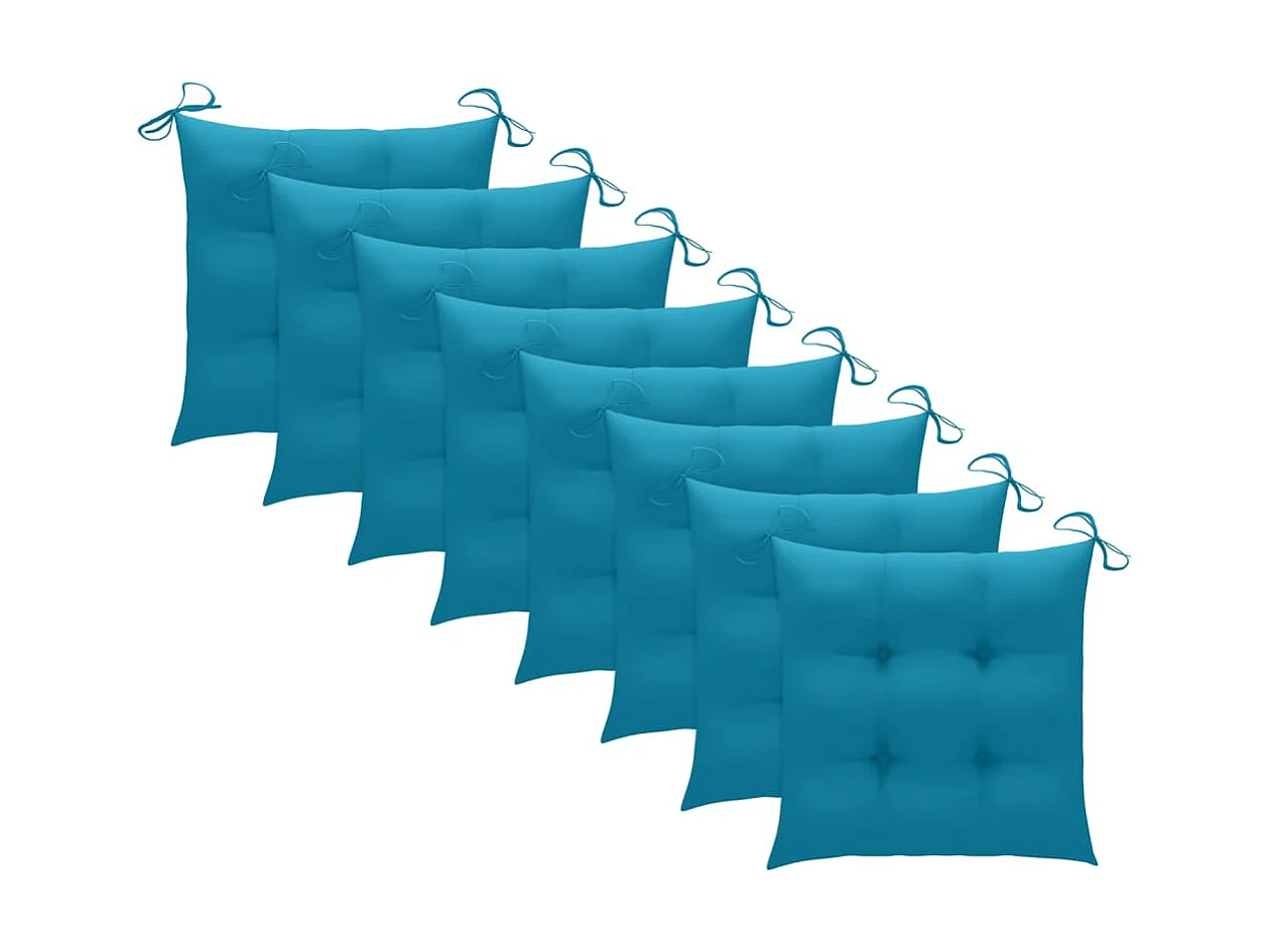 Chaises pliables d'extérieur 8 pcs avec coussins Bois d'acacia 22