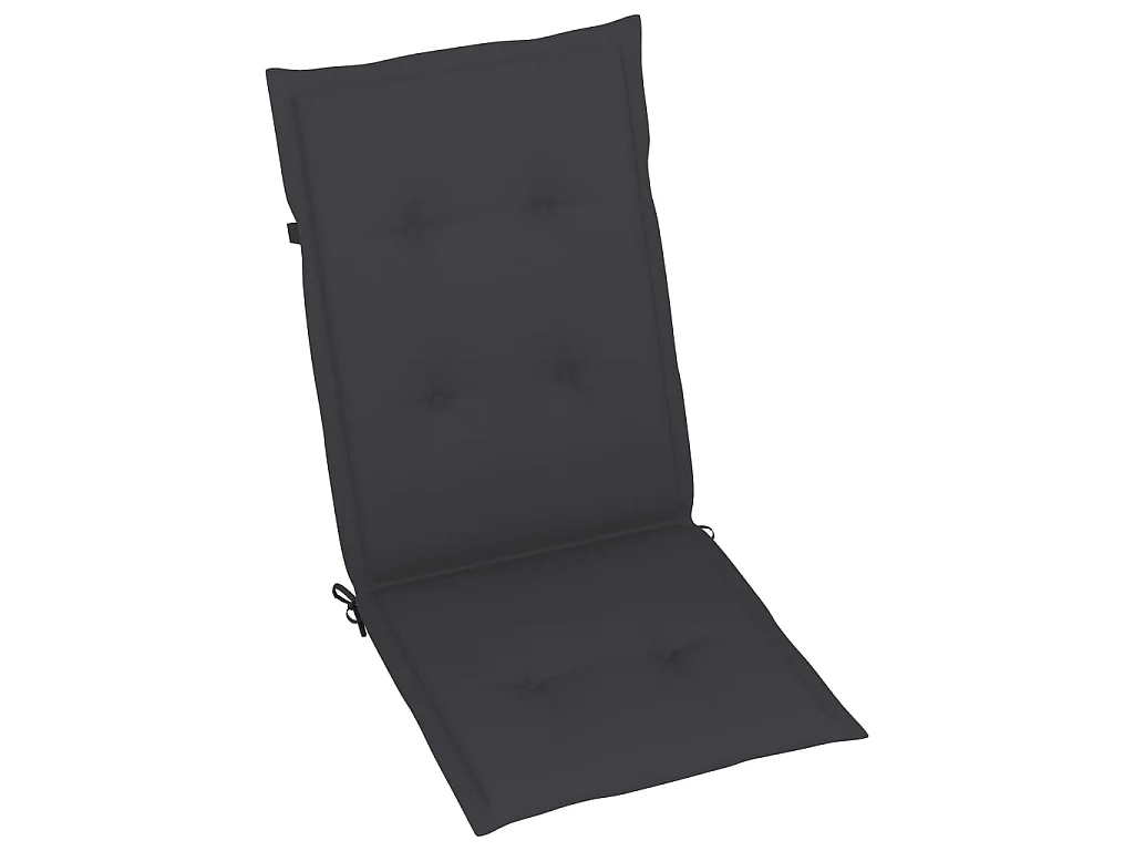 Chaises de jardin 2 pcs avec coussins anthracite Bois de teck 9