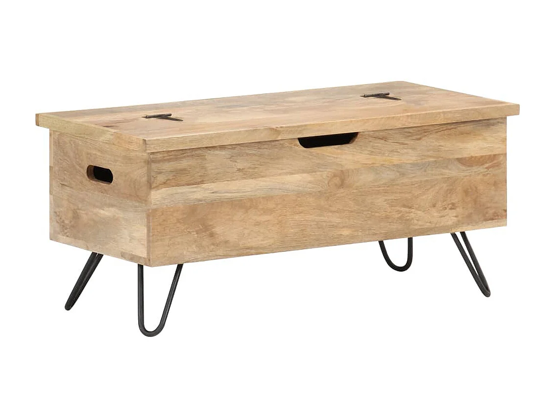 Coffre 90x40x45 Bois solide de manguier
