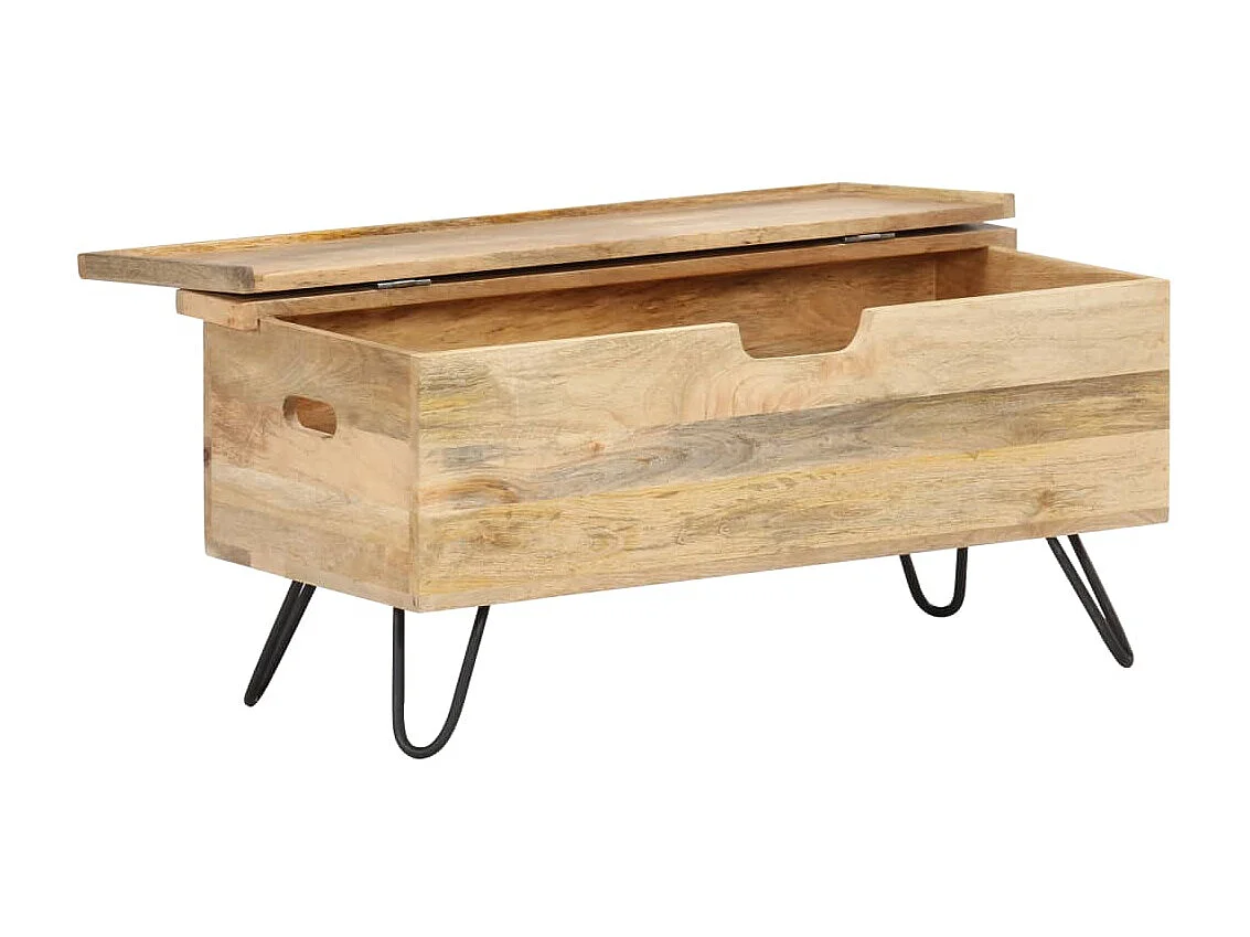 Coffre 90x40x45 Bois solide de manguier