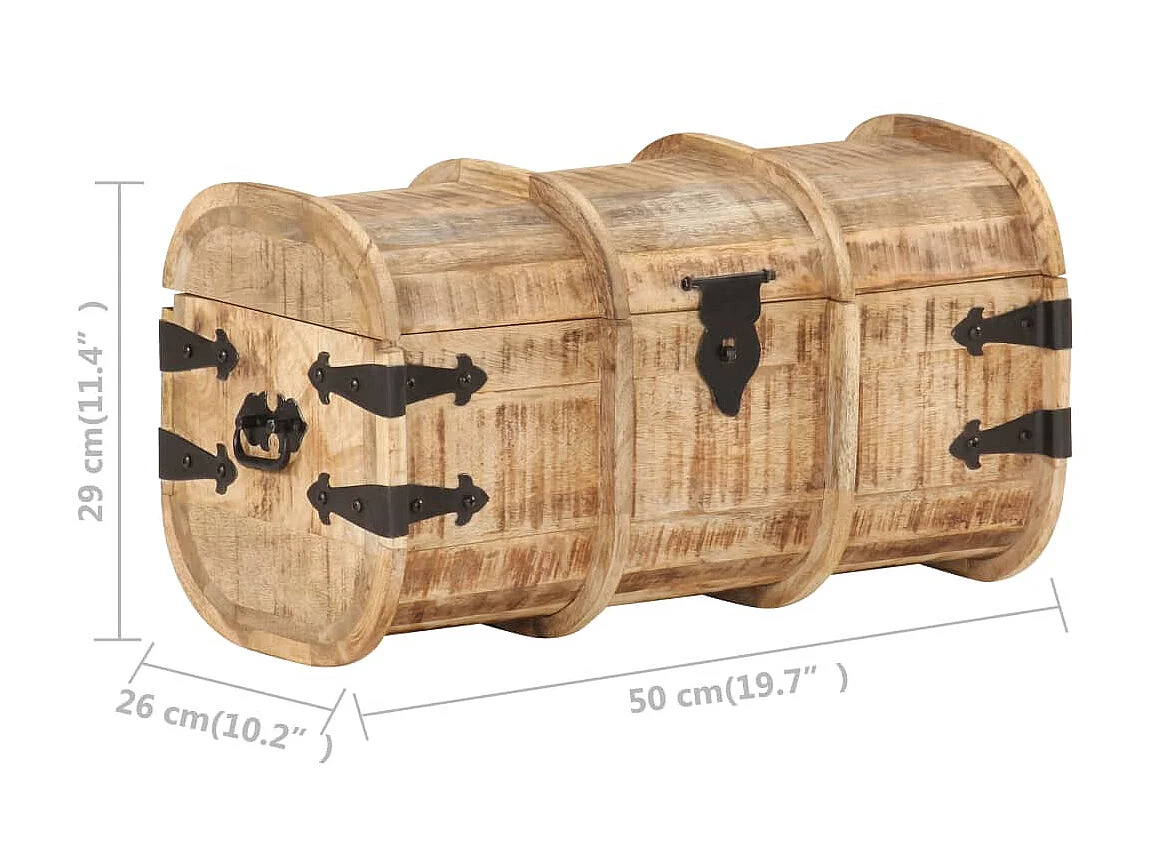 Coffres de rangement 2 pcs Bois de manguier massif