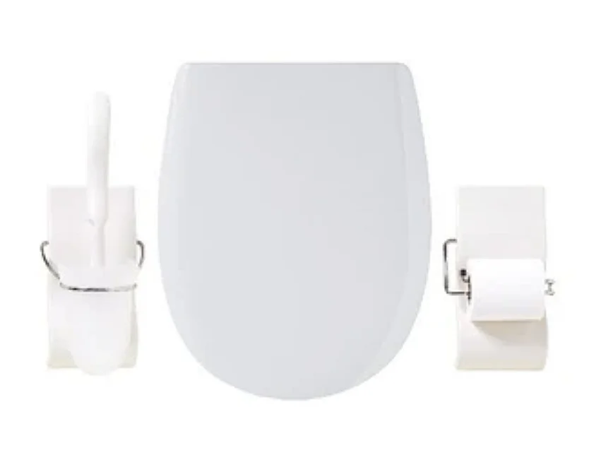 OLFA Abattant Ariane frein de chute et déclipsable avec porte balayette et porte papier blanc