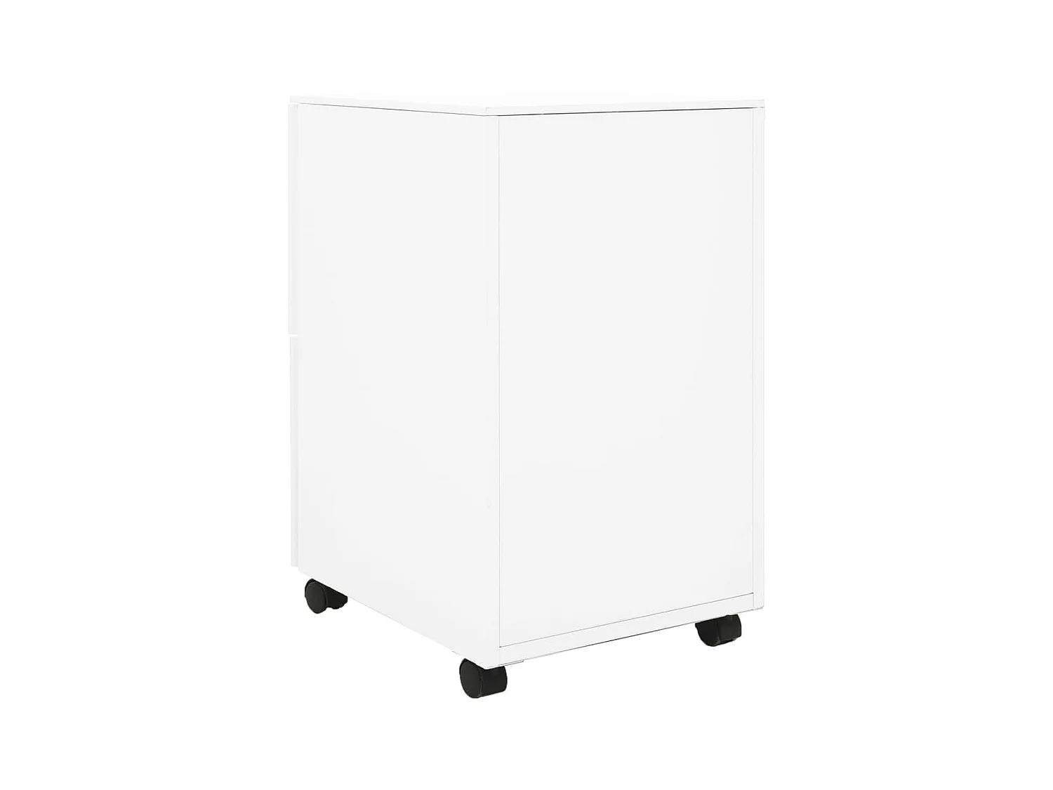 Ladeblok verrijdbaar 39x45x67 cm staal wit