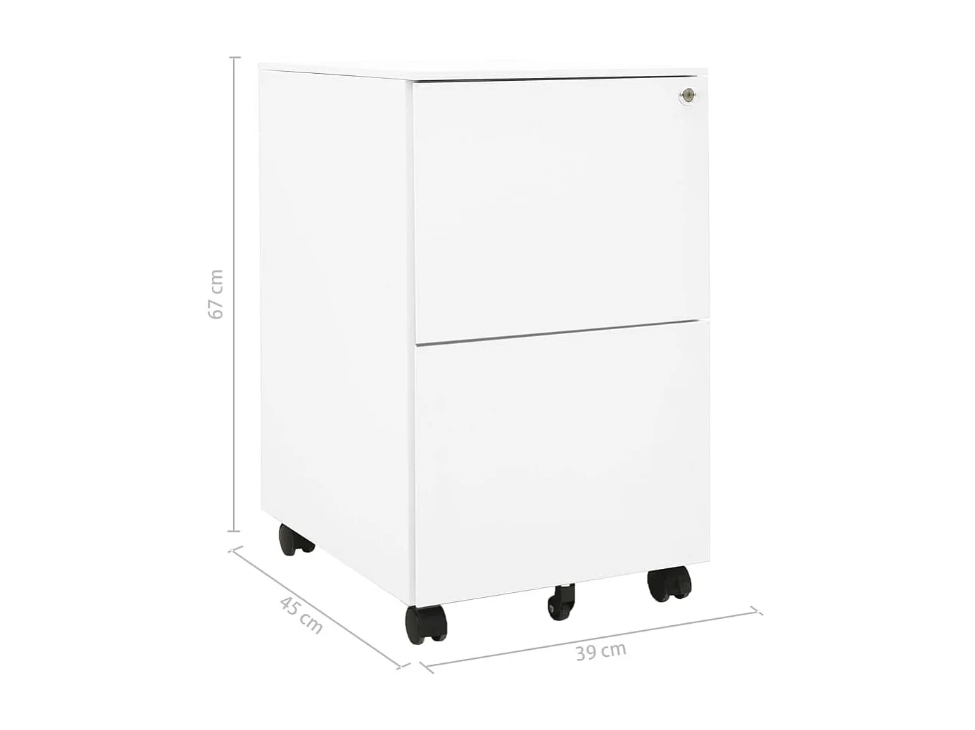 Classeur mobile Blanc 39x45x67 Acier