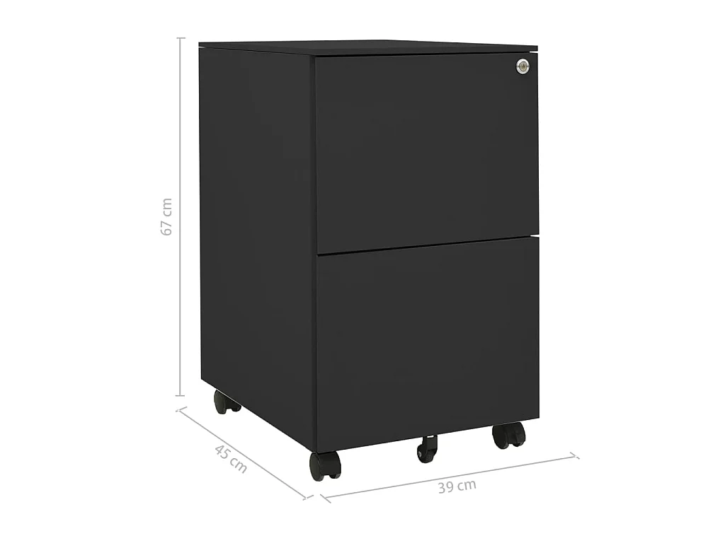 Classeur mobile Anthracite 39x45x67 Acier