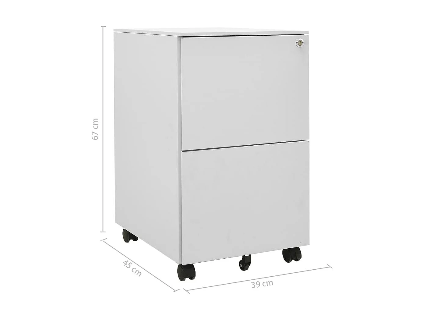 Classeur mobile Gris clair 39x45x67 Acier