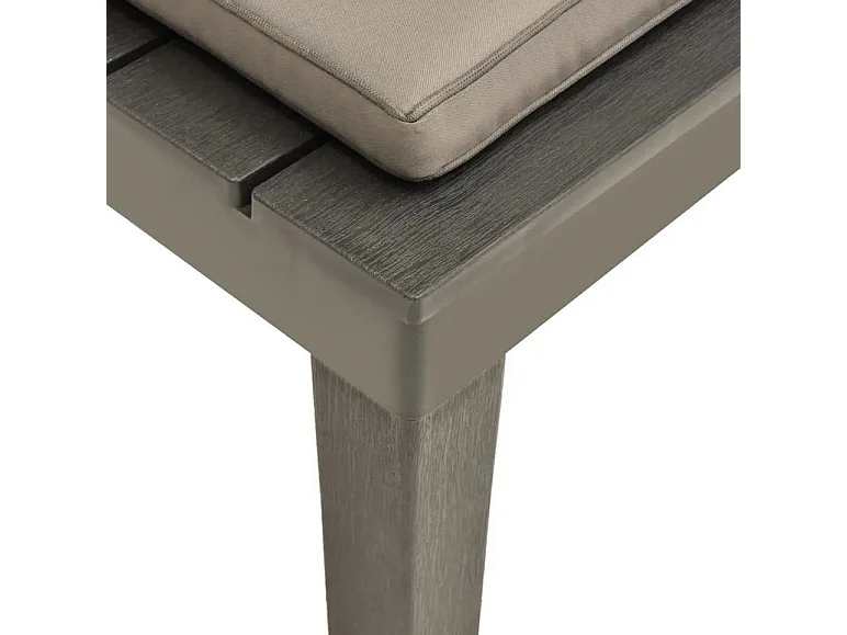 Chaise de jardin coussins marron et plastique anthracite Shan