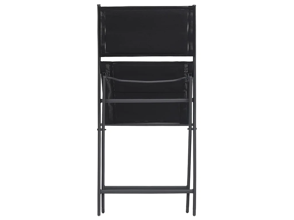 Chaises de jardin pliables 2 pcs Acier et textilène
