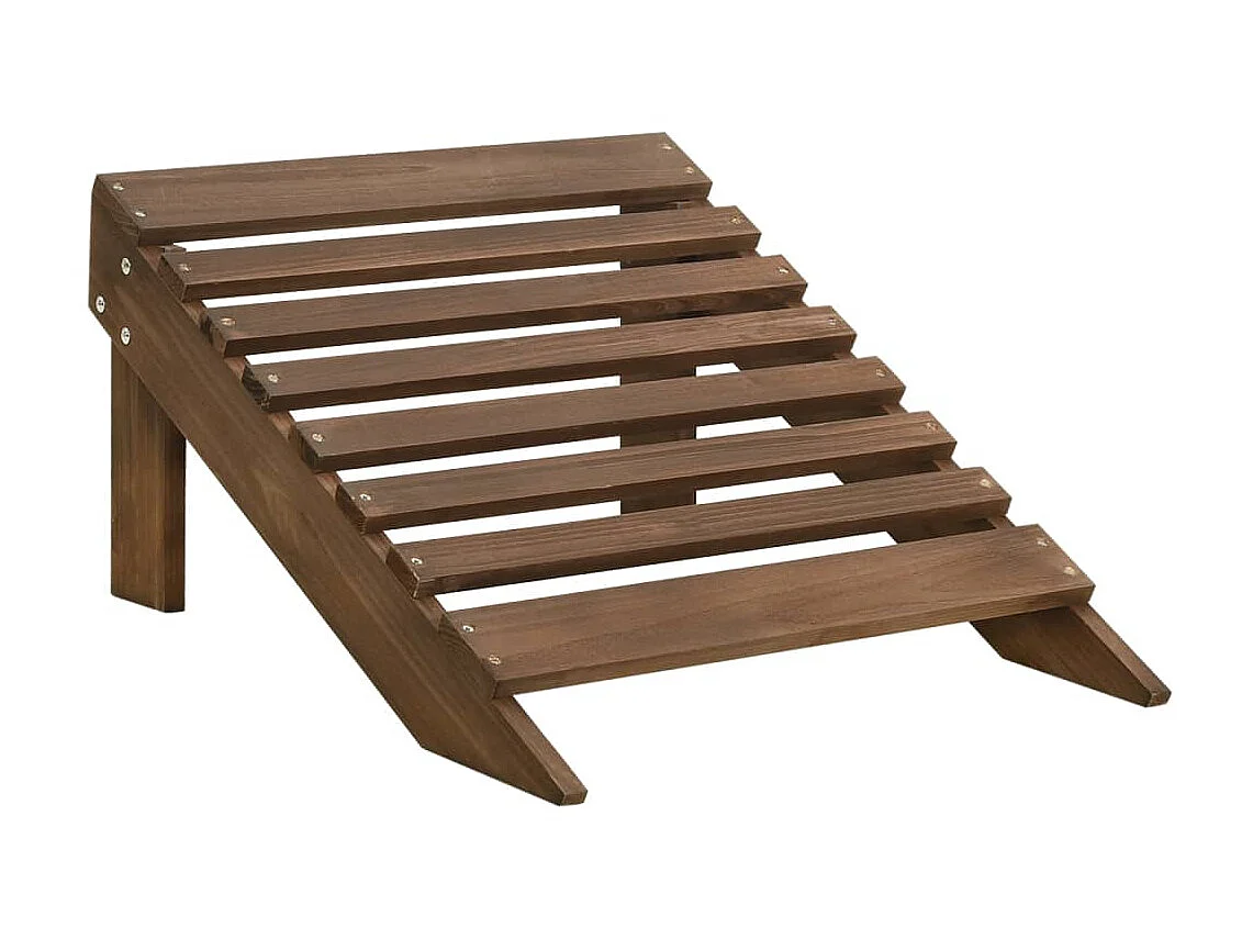 Chaise de jardin Adirondack 2places et repose-pied Sapin Marron