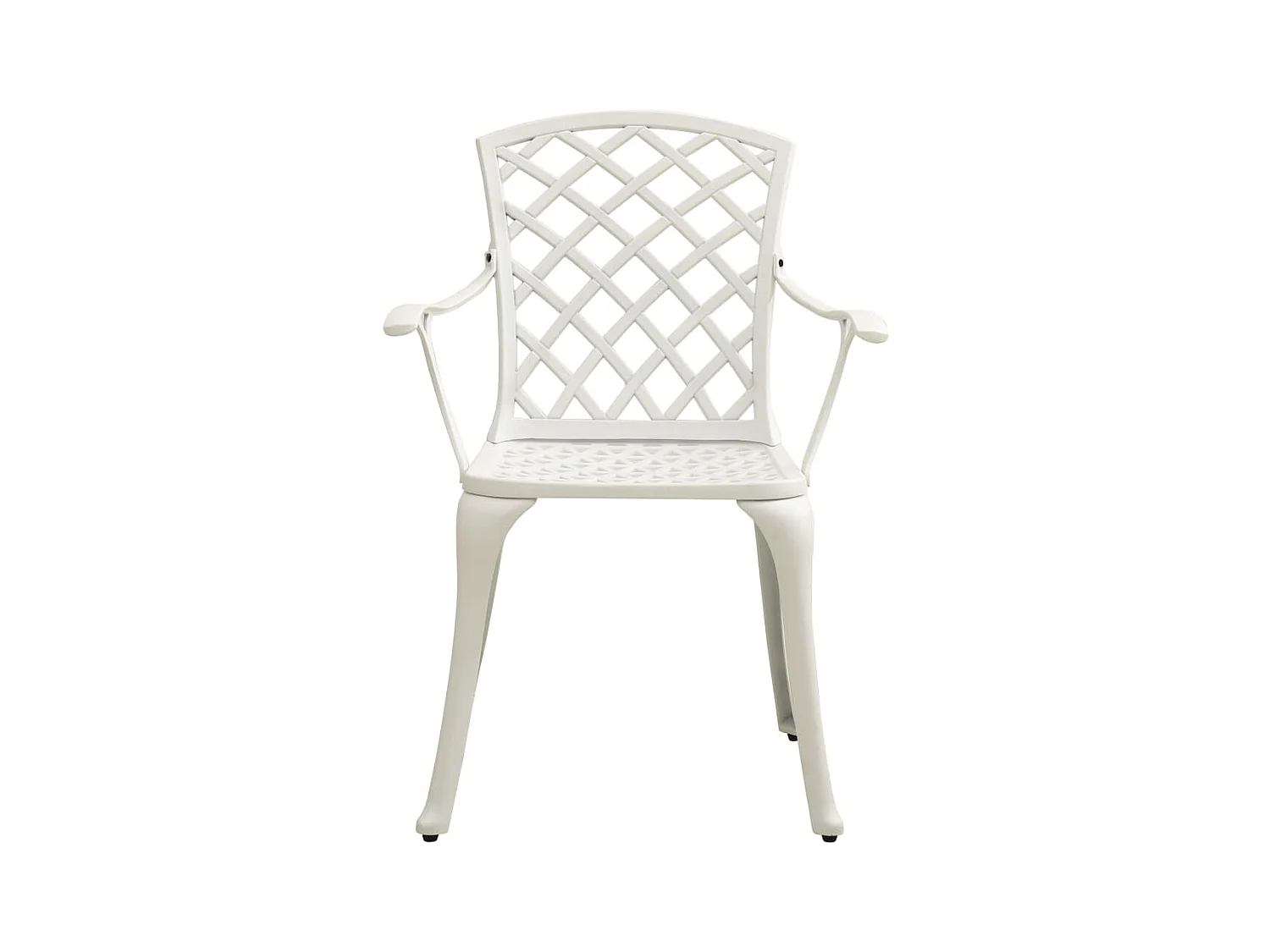Chaises de jardin 2 pcs Aluminium coulé Blanc 2