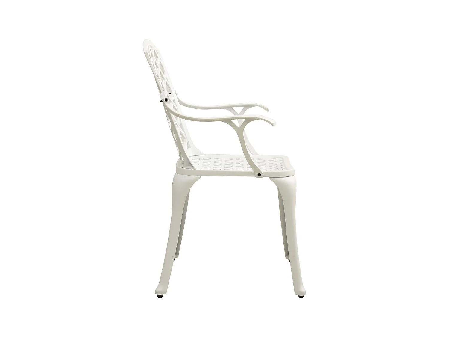 Chaises de jardin 2 pcs Aluminium coulé Blanc 2