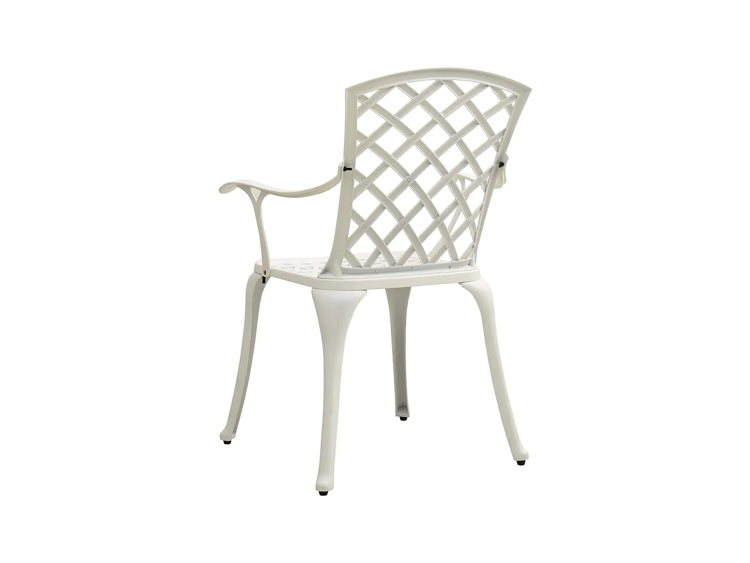 Chaises de jardin 2 pcs Aluminium coulé Blanc 2