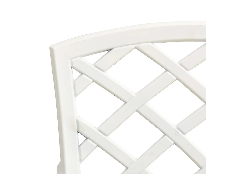 Chaises de jardin 2 pcs Aluminium coulé Blanc 2