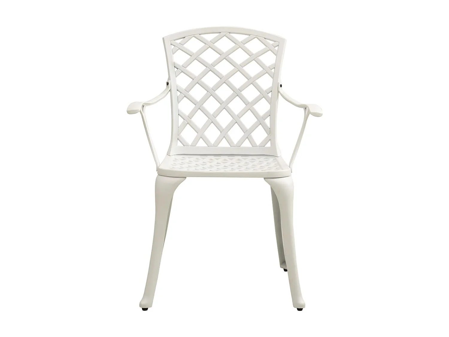 Chaises de jardin 2 pcs Aluminium coulé Blanc 2