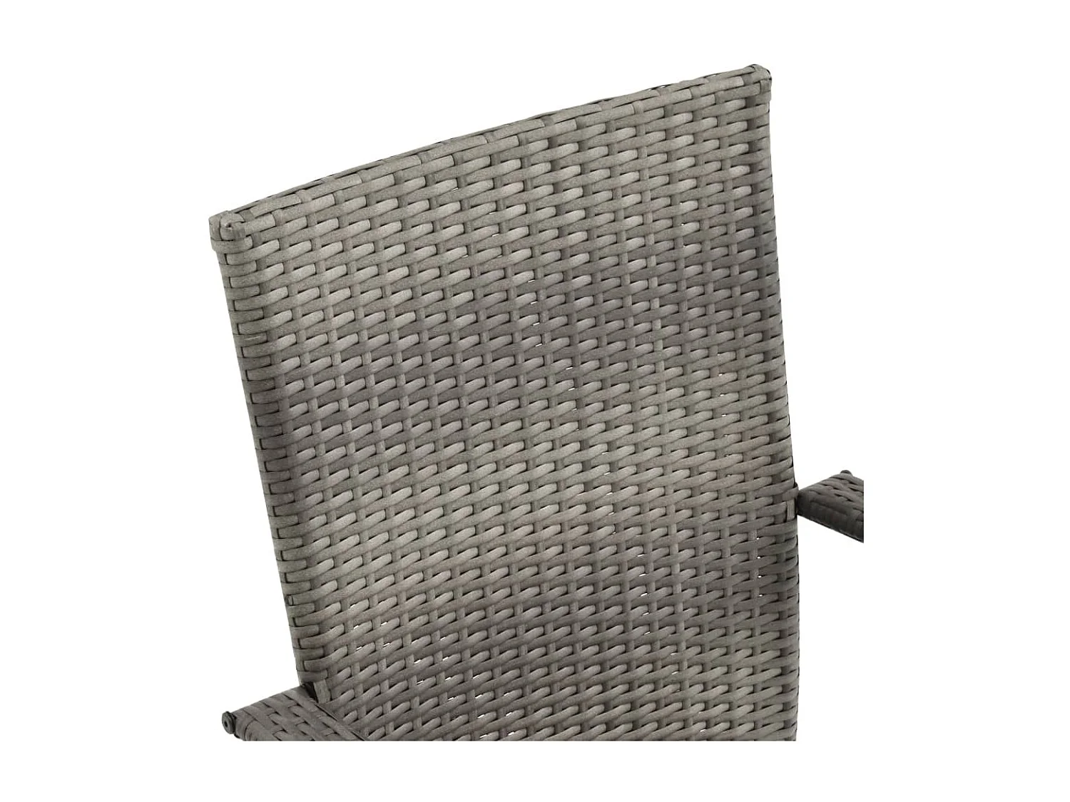 Chaises empilables d'extérieur 6 pcs Gris Résine tressée