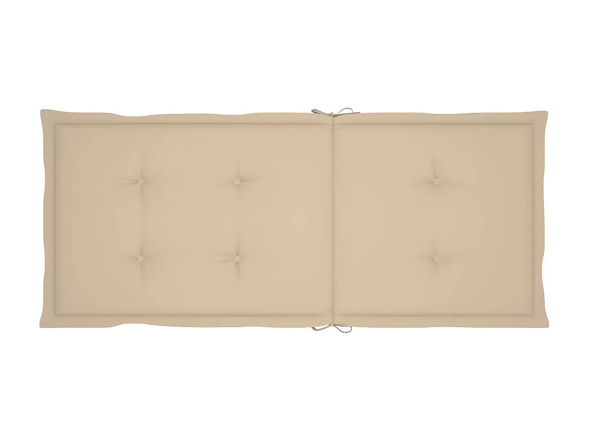 Chaises de jardin 6 pcs avec coussins beige Bois de teck