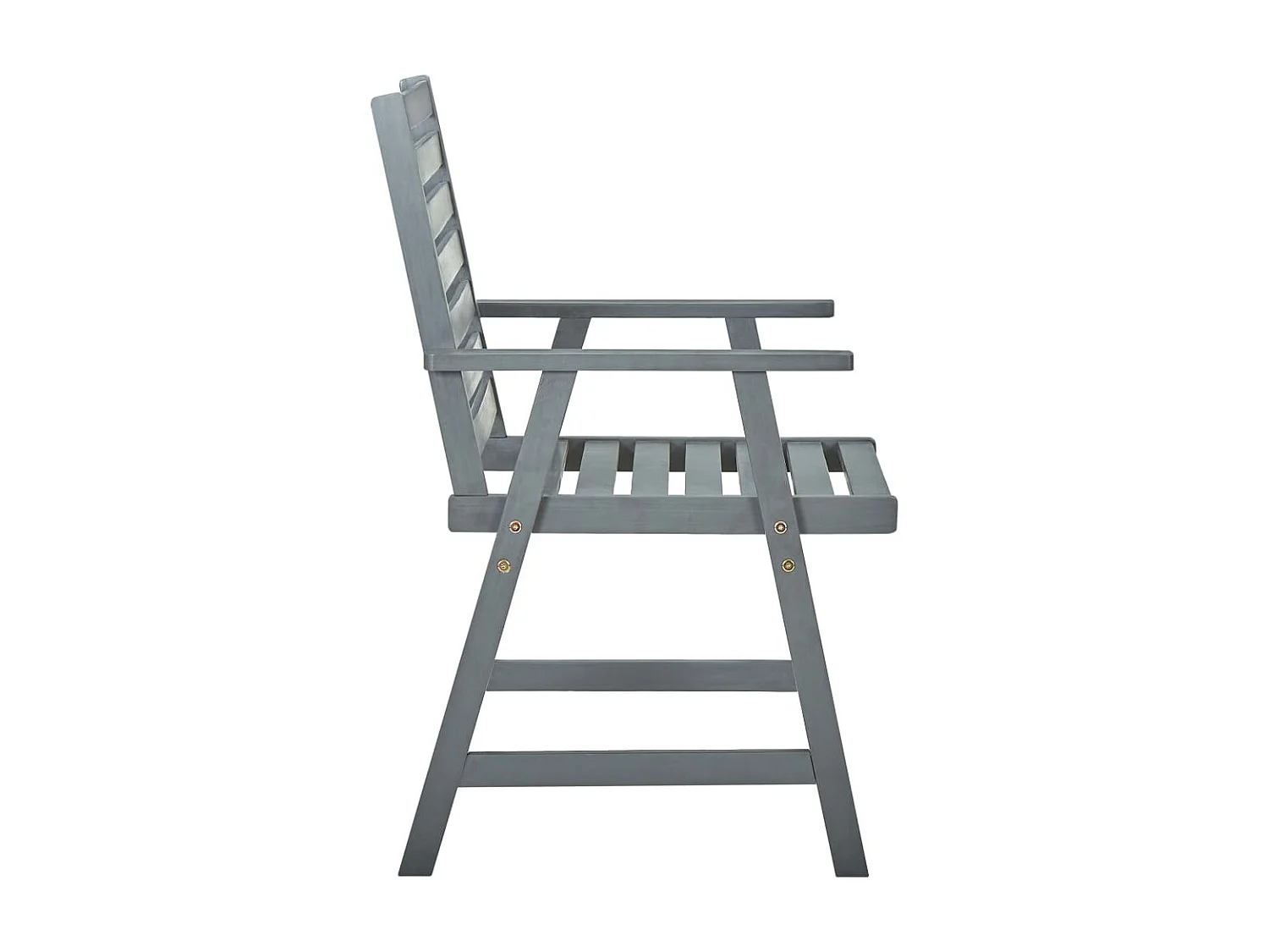 Chaises à dîner d'extérieur 3 pcs avec coussins Acacia massif 4