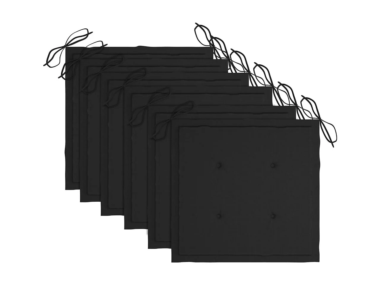 Chaises de jardin empilables avec coussins 6 pcs Teck solide 56