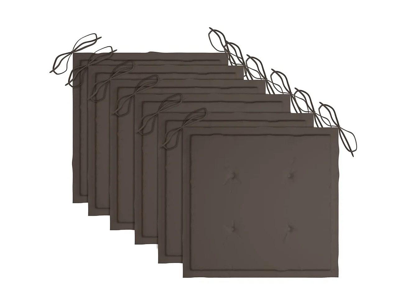 Chaises de jardin empilables avec coussins 6 pcs Teck solide 26