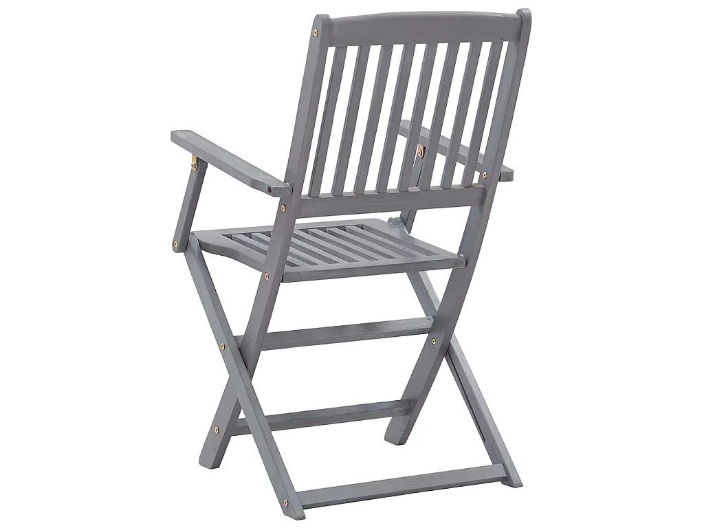 Chaises pliables d'extérieur 6 pcs Bois d'acacia solide 2