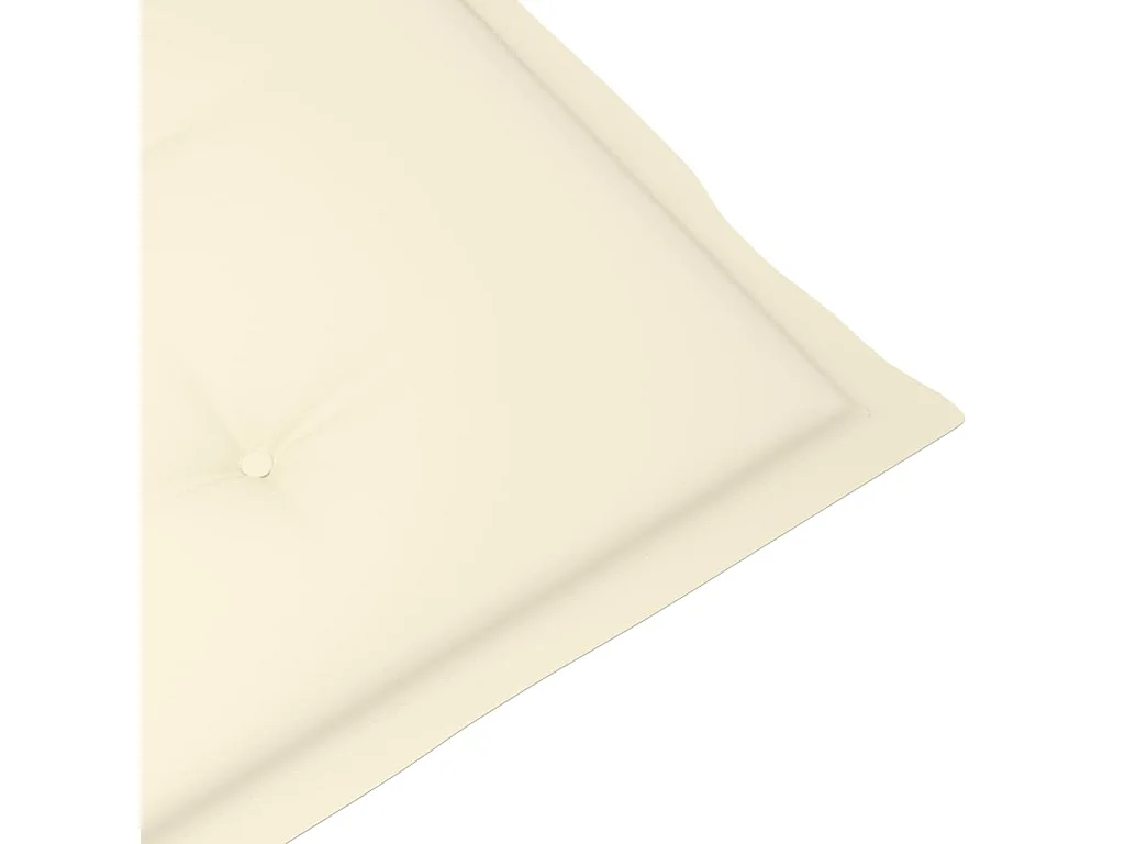 Chaises de jardin 4 pcs avec coussins crème Bois de teck massif