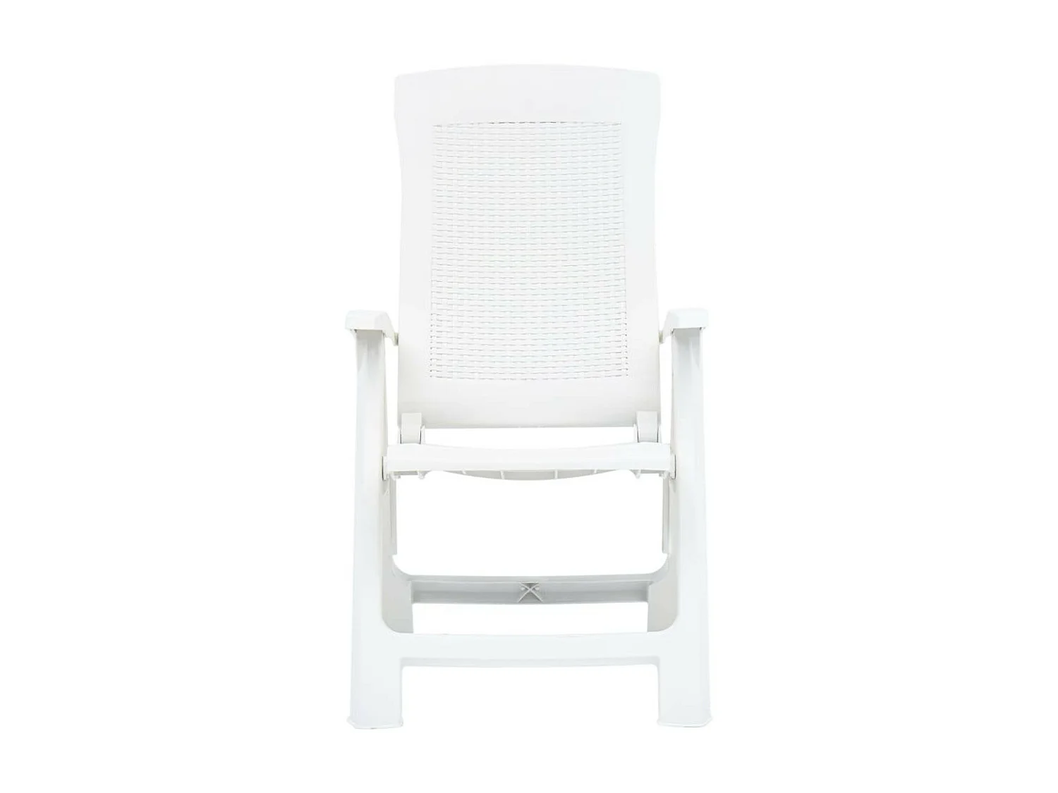 Chaises inclinables de jardin 2 pcs Plastique Blanc 2