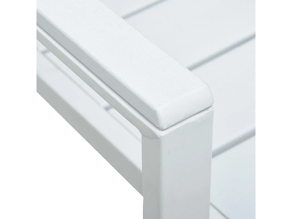 Chaises de jardin 4 pcs Blanc PEHD Aspect de bois