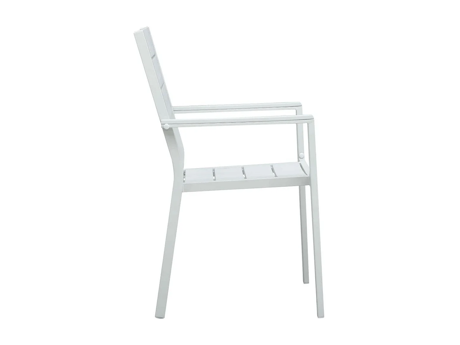 Chaises de jardin 4 pcs Blanc PEHD Aspect de bois