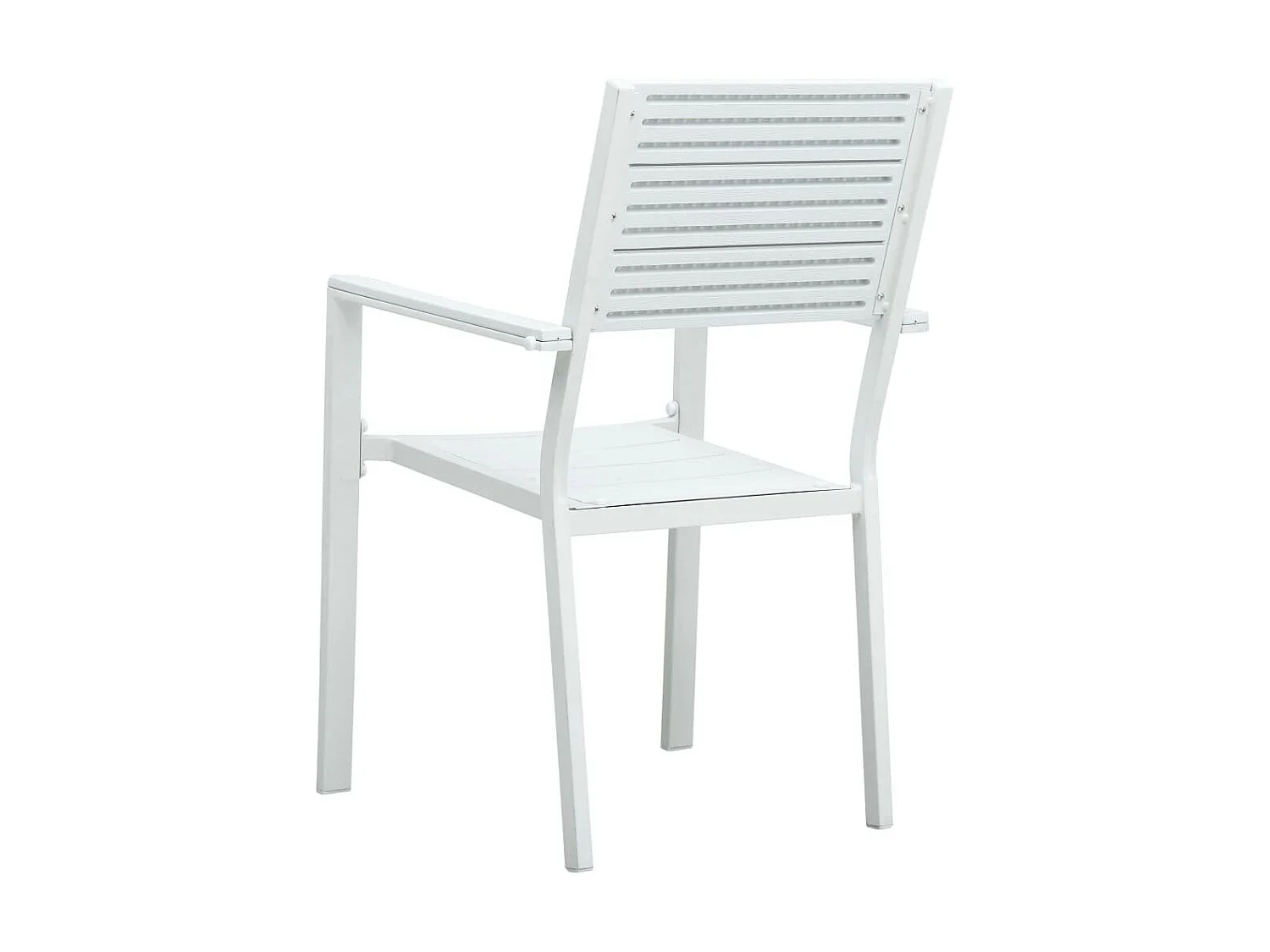 Chaises de jardin 4 pcs Blanc PEHD Aspect de bois