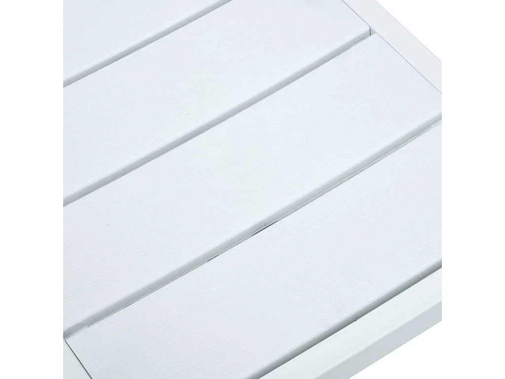 Chaises de jardin 4 pcs Blanc PEHD Aspect de bois