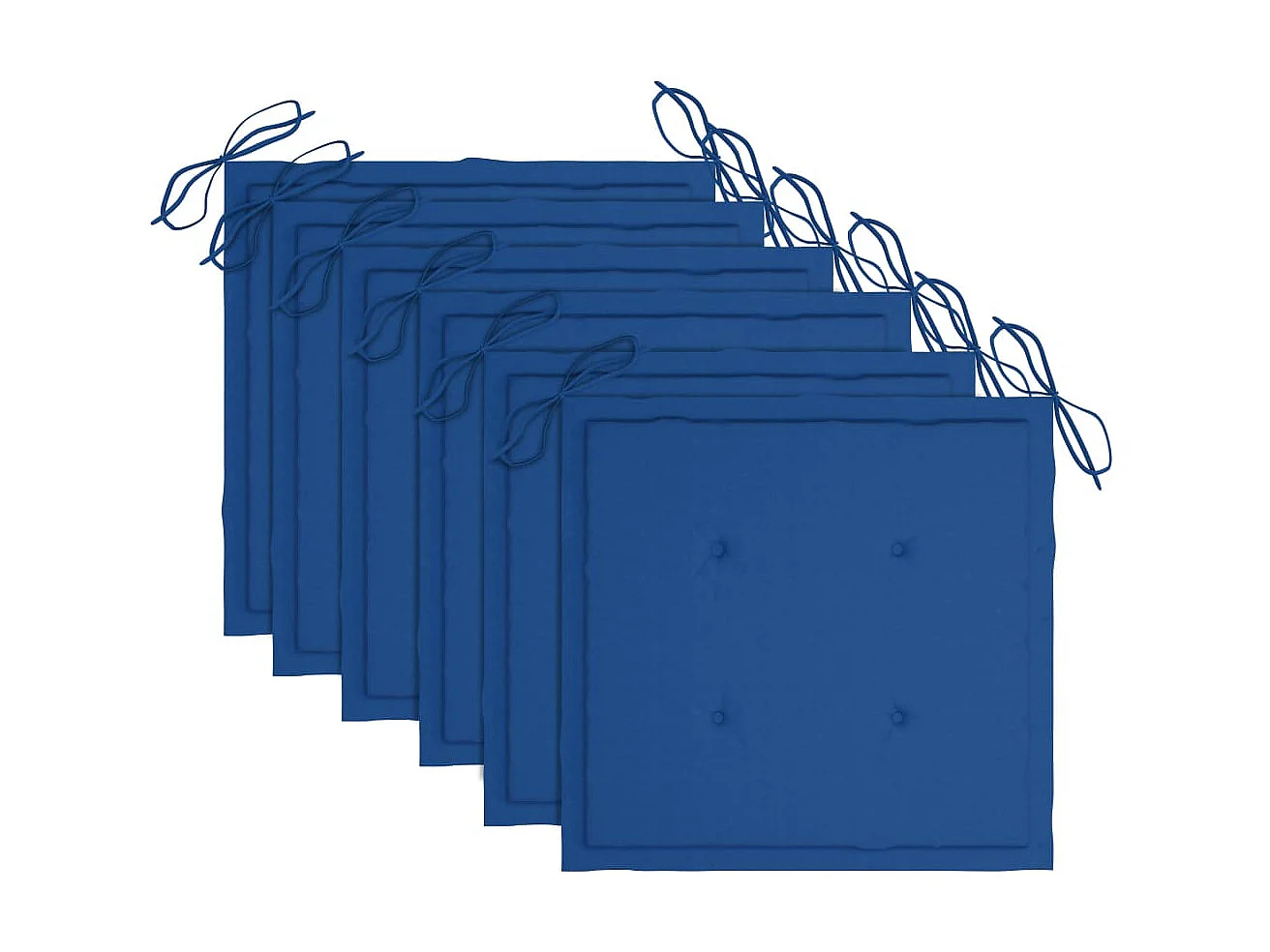 Chaises de jardin empilables avec coussins 6 pcs Teck solide 78