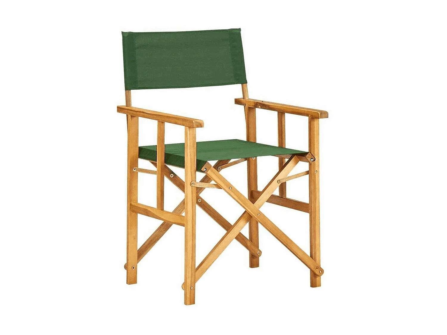 Chaise de jardin polyester vert et acacia massif Maer - Lot de 2