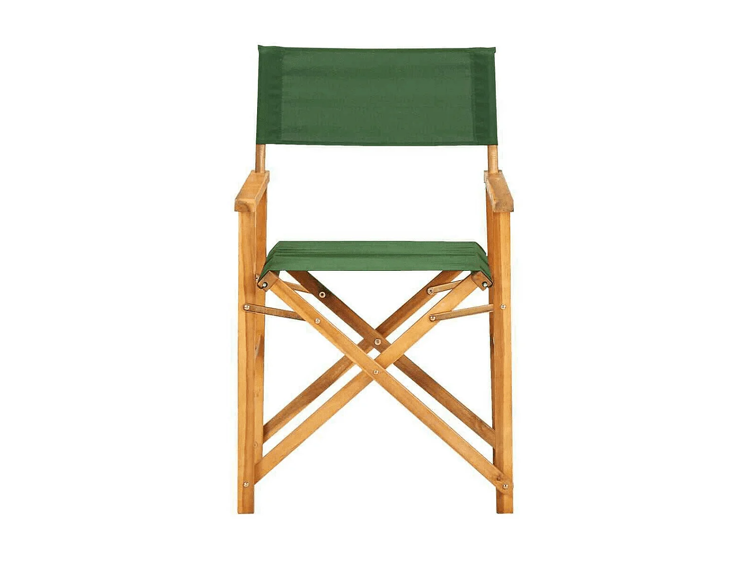 Chaise de jardin polyester vert et acacia massif Maer - Lot de 2