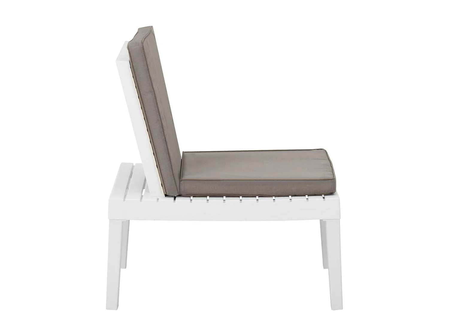 Chaises de salon de jardin avec coussins 2 pcs Plastique Blanc